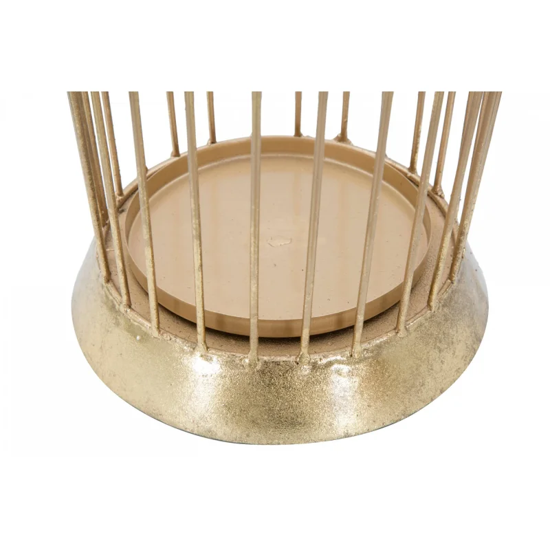 Portaombrelli struttura in acciaio dorato, con linee minimali, colore oro, Misure 23 x 68,5 x 26,5 cm - Image 5
