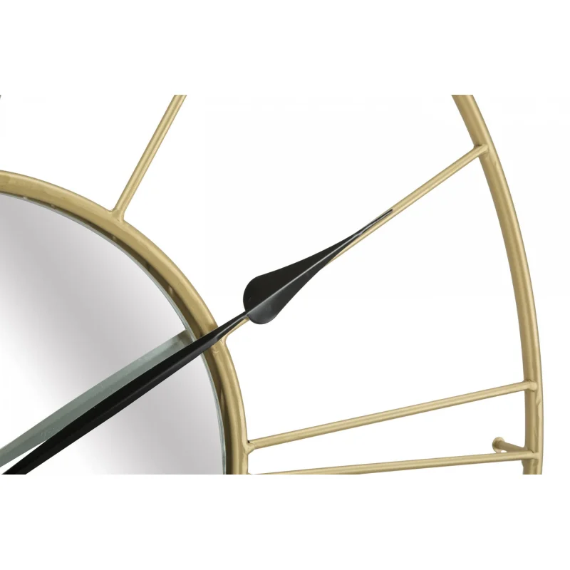 Orologio da parete in metallo e vetro dalle linee geometriche, colore oro, Misure 6 x 80 x 80 cm - Image 8