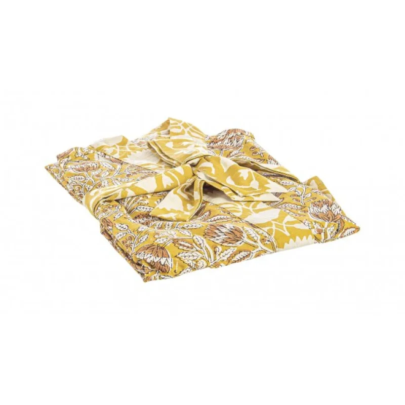 3x Kimono ocre con fiore rosso, taglia unica - Image 3