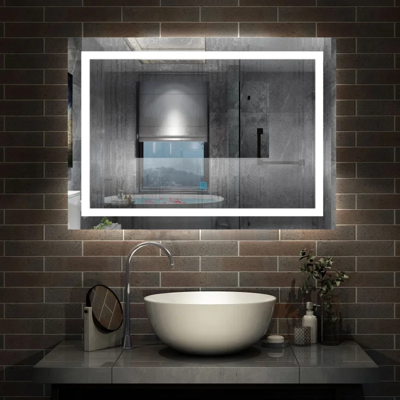 Specchio da bagno Aica LED 70×50 cm + antiappannamento + dimmerabile a 3 colori + memoria di interruzione di corrente - Image 4