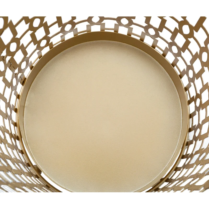 Portaombrelli rotondo, struttura in metallo dorato, colore oro, Misure 22,5 x 47,5 x 22,5 cm - Image 4