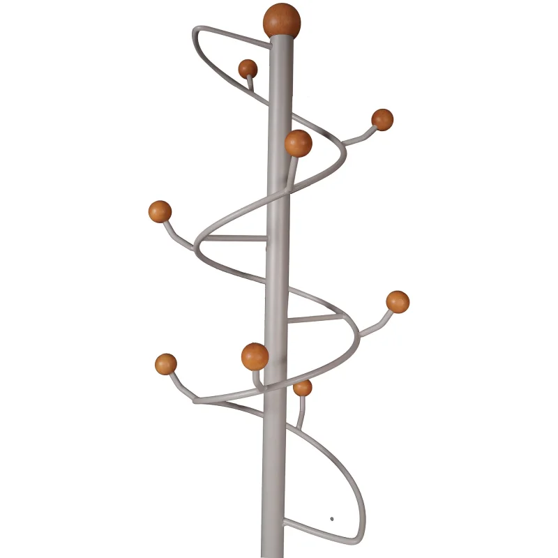 Appendiabiti in metallo pratico da ingresso, Classico attaccapanni, Made In Italy, Ometto con portaombrelli, Uomo Morto, cm 36x36h178, colore Grigio - Image 3