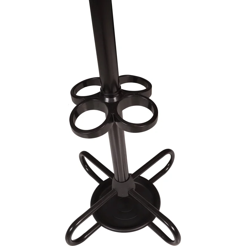 Appendiabiti in metallo pratico da ingresso, Classico attaccapanni, Made In Italy, Ometto con portaombrelli, Uomo Morto, cm 55x55h174, colore Nero - Image 3