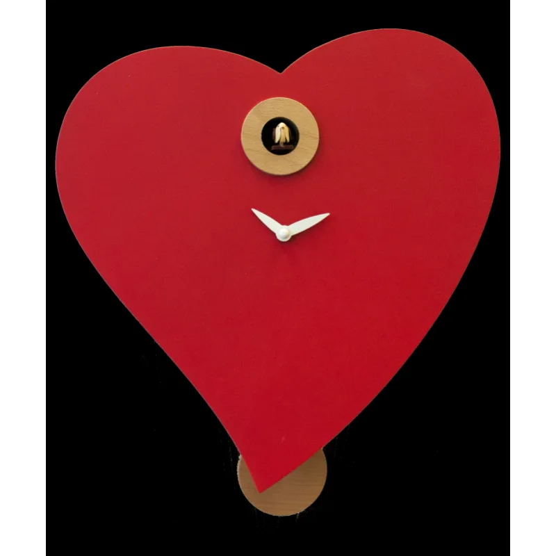 Orologio Con Cucù Cuore Made In Italy colore Rosso - Image 4