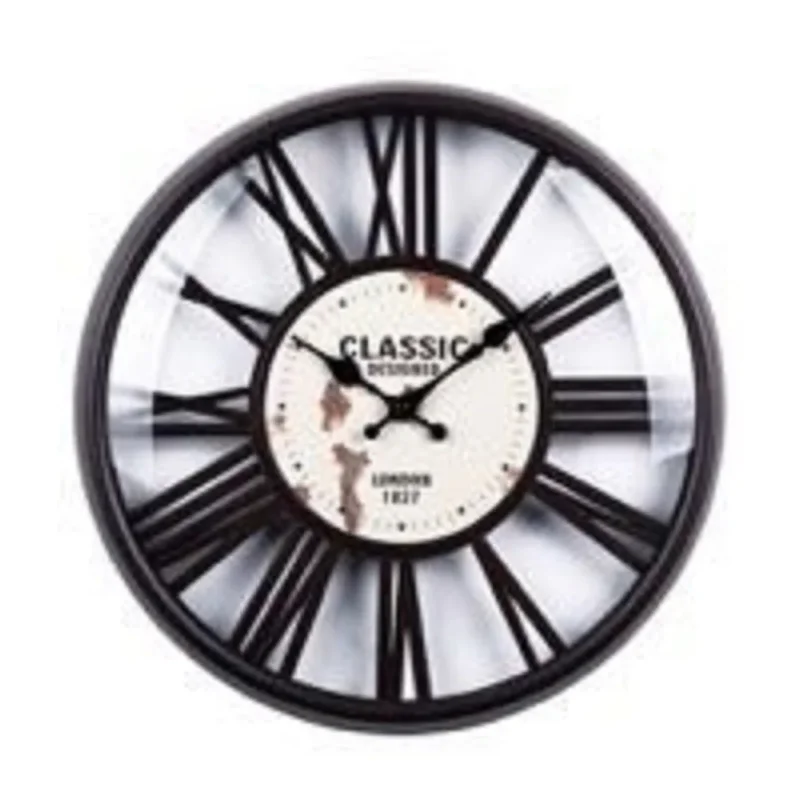 Orologio Parete Tondo In Plastica 41cm Vintage Retro 2 Modelli Assortiti 5661110 - Image 4