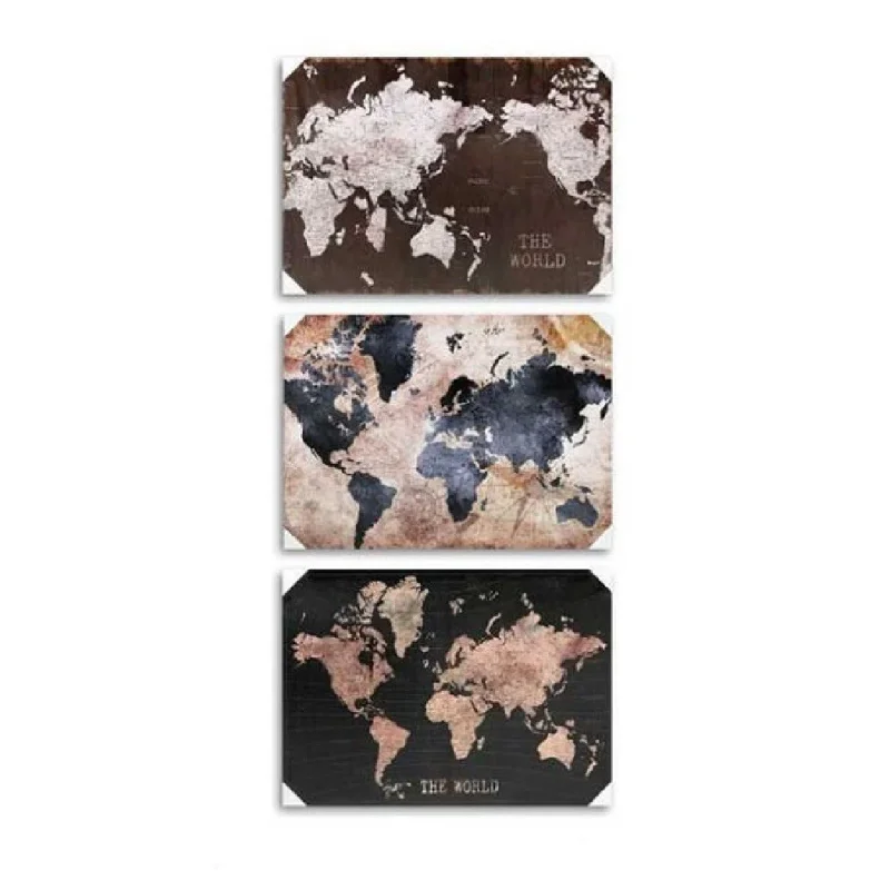 Quadro Decorativo Tela Su Legno Decoro World 70x50x1,8cm Decori Assortiti 834813 - Image 3
