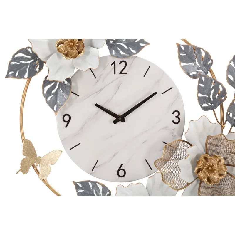 Orologio da parete con fiori in metallo multicolore cm 64x8x64 - Image 4