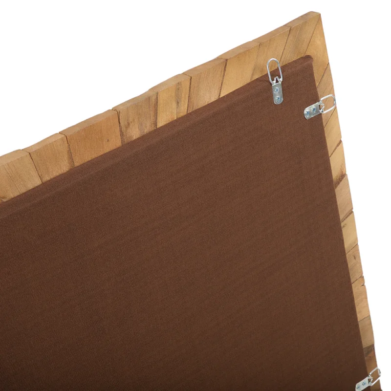 Decorazione da parete in legno di teak Multicolore 70 x 70 cm quadrato rustico - Image 6