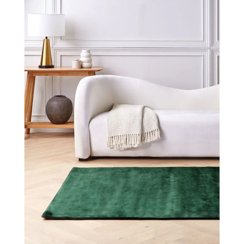 Tappeto tappetino di colore Verde Viscosa 140 x 200 cm trapuntato pelo corto in stile Moderno - Image 9