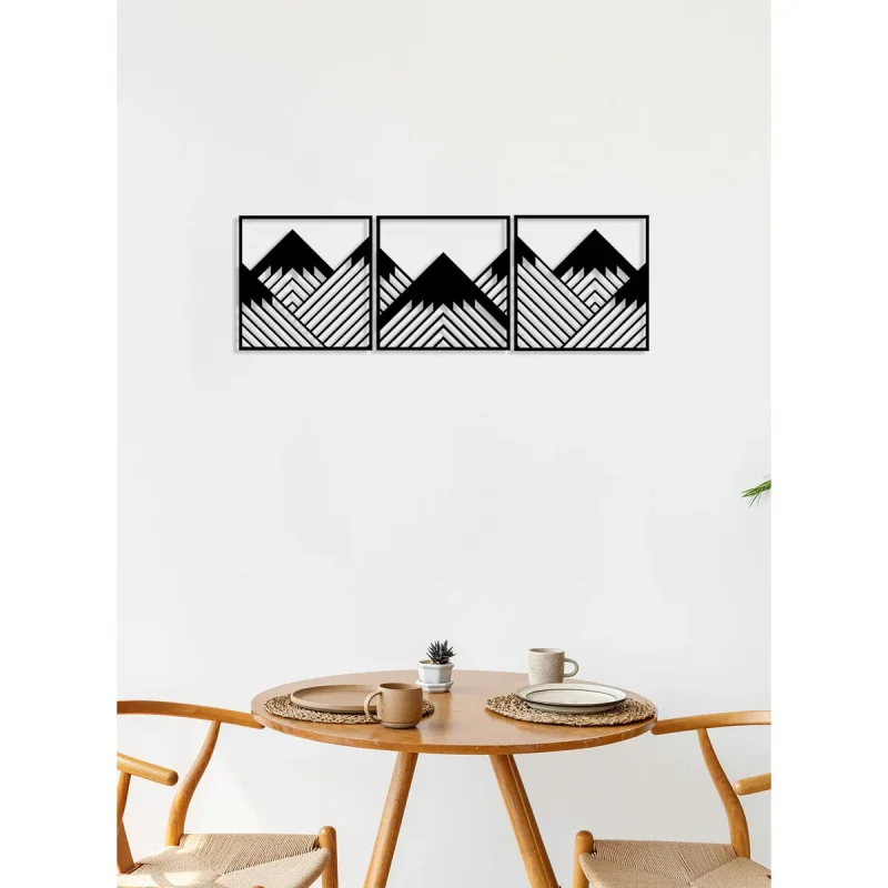 Decorazione in Metallo Montagna 14, Nero, Metallo, 150x0,15x51 cm, EPIKASA - Image 4
