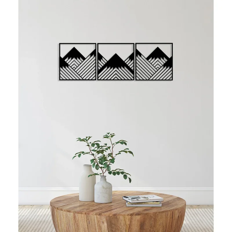 Decorazione in Metallo Montagna 14, Nero, Metallo, 150x0,15x51 cm, EPIKASA - Image 5