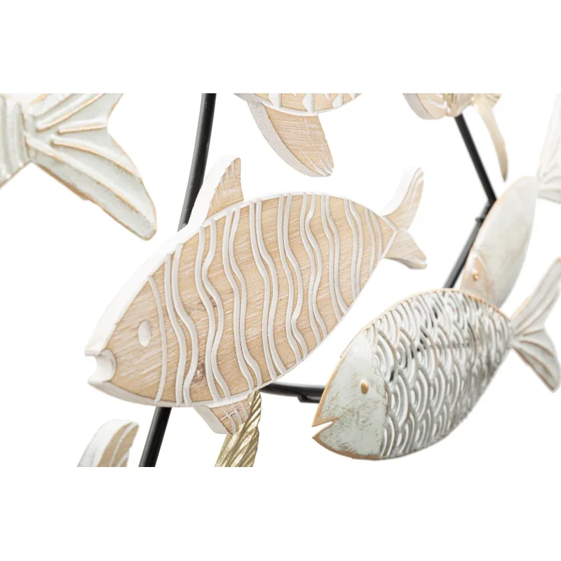 Pannello decorativo 3D pesci in metallo multicolore cm 118x5,7x46,4 - Image 4