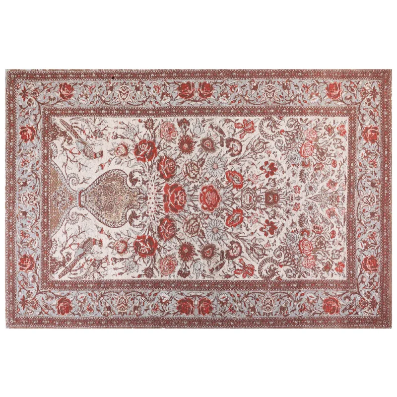 Tappeto multicolore in cotone 200 x 300 cm con motivo floreale camera da letto soggiorno - Image 8