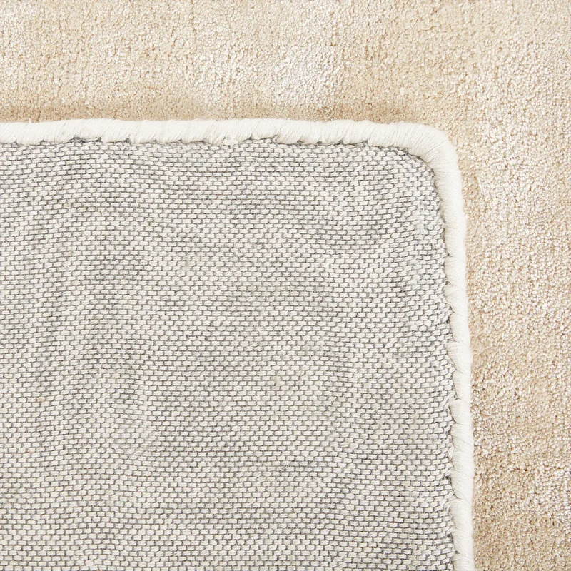 Moderno Tappeto da Soggiorno Rettangolare in Viscosa 80 x 150 cm di colore Beige stile contemporaneo - Image 3
