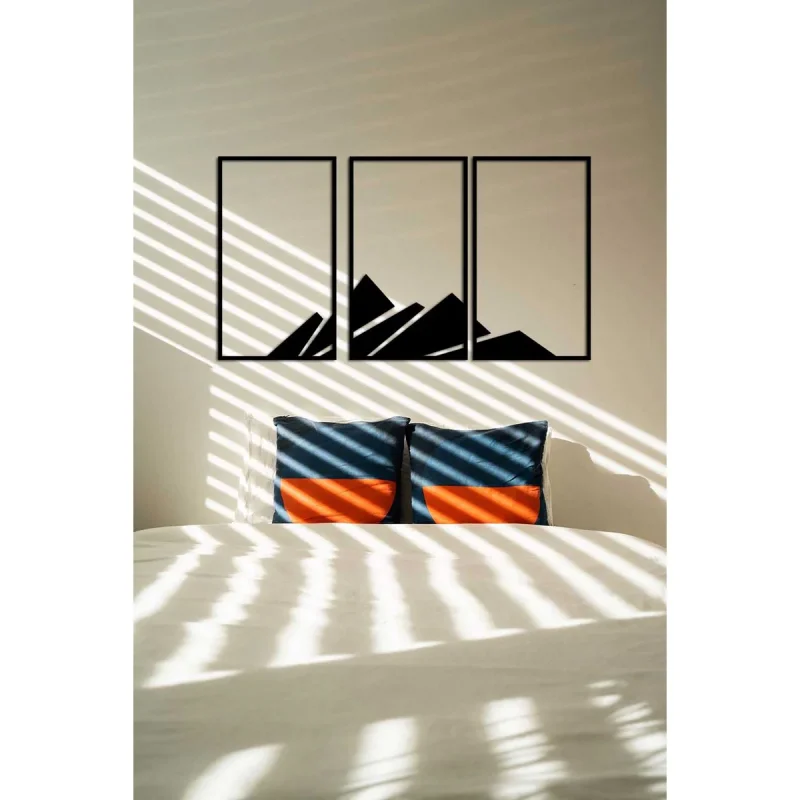Decorazione in Metallo Montagna 16, Nero, Metallo, 120x0,15x69 cm, EPIKASA - Image 5
