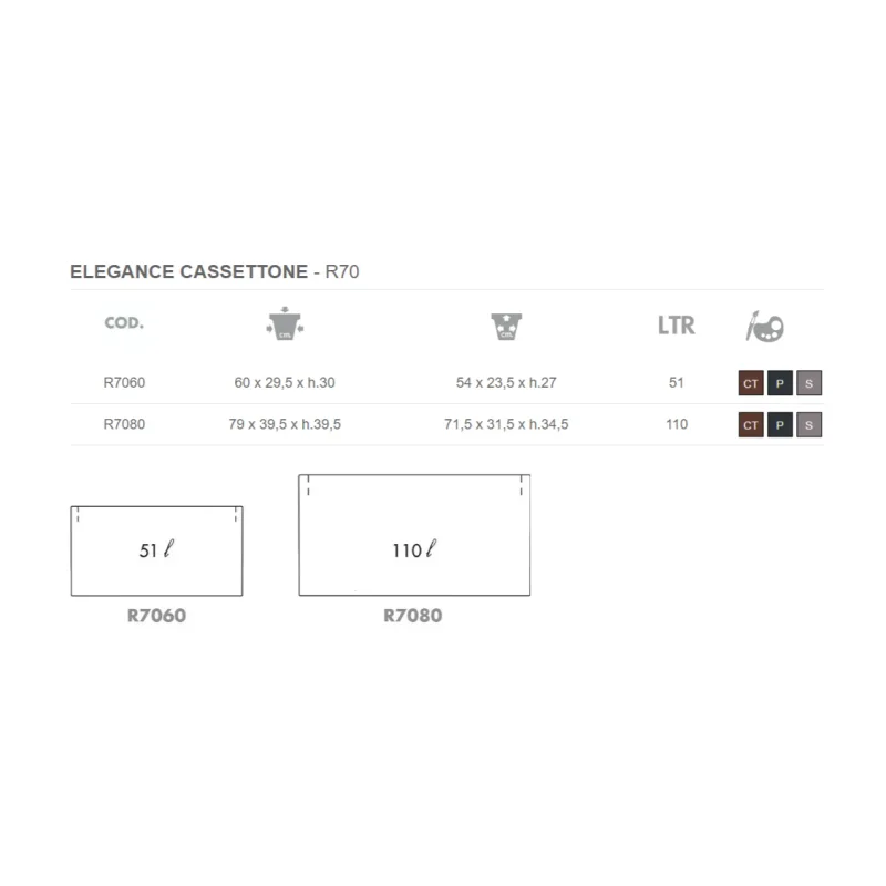 Vaso Elegance Cassetta cm 80x40x40 h - colore: corten - AMZR7080CT - Image 3