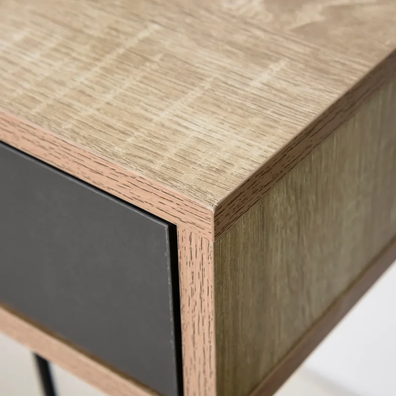 EasyComfort Scrivania Moderna con 3 Cassetti Multicolore in Legno e Metallo, Scrivania per Camera e Ufficio in Stile Nordico, 110x50x77.5cm - Image 8
