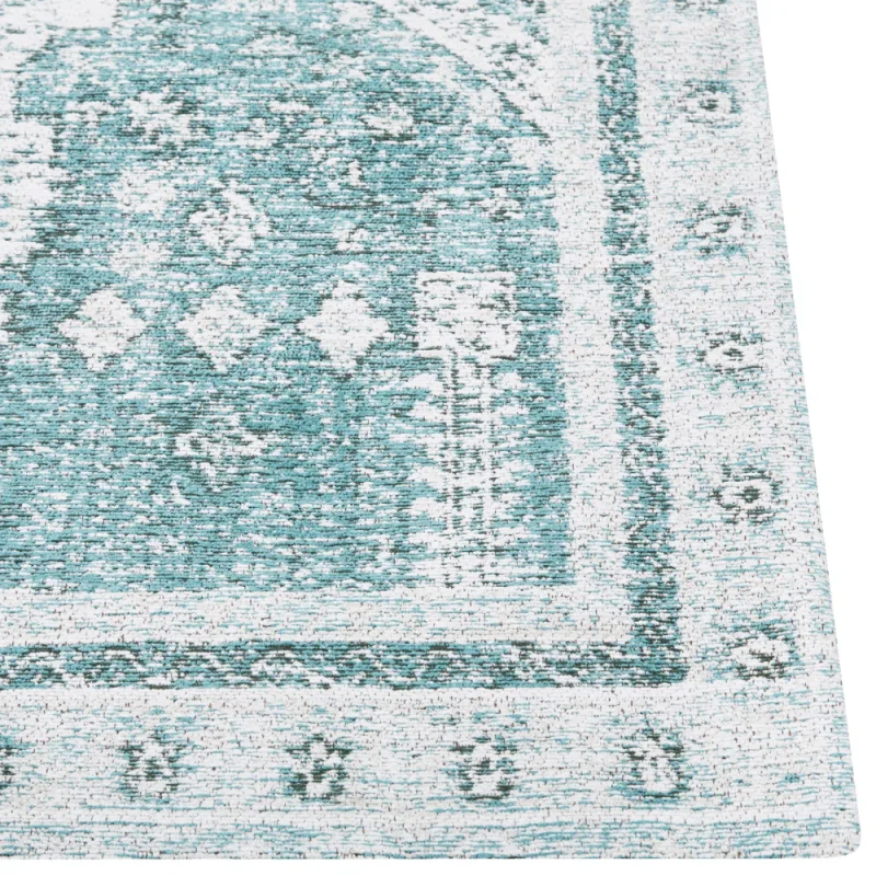 Tappeto in cotone di colore verde menta 200 x 300 cm con motivo orientale soggiorno camera da letto stile retrò - Image 7