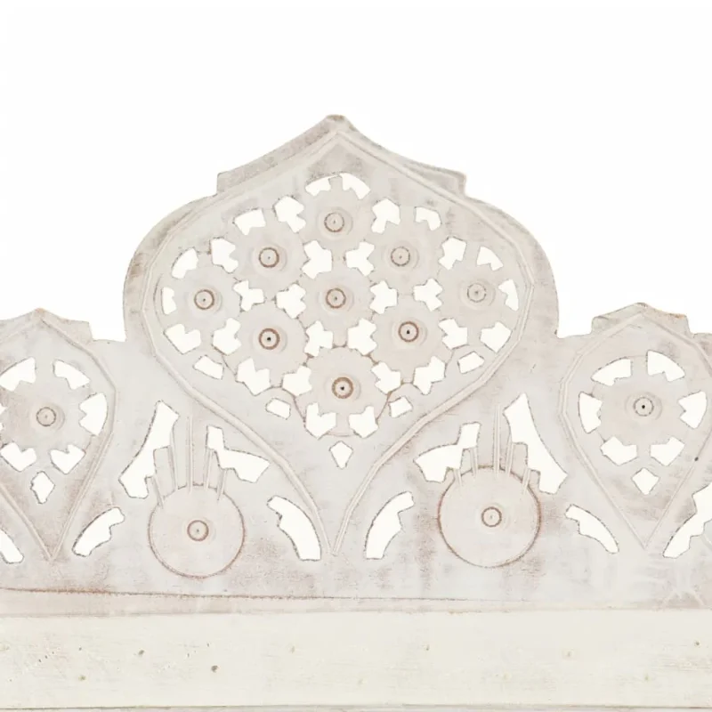 Divisorio 4 Pannelli Intagliato Bianco 160x165cm Mango Massellocod mxl 94572 - Image 3