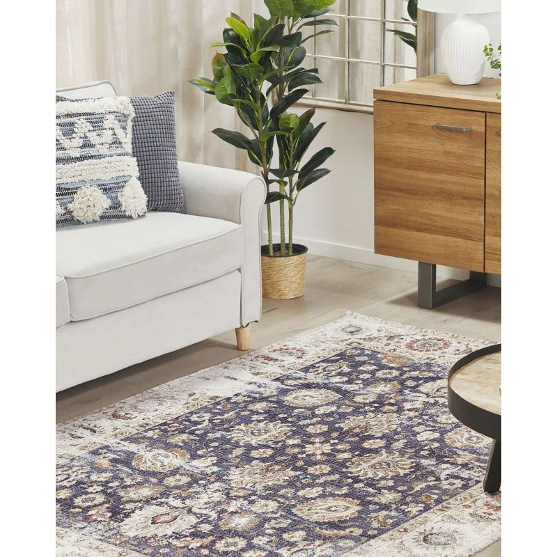 Tappeto orientale soggiorno rettangolare fatto a mano 150 x 230 cm Multicolore - Image 4