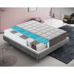 Materasso Matrimoniale 160x190 a molle insacchettate, 4 cm memory foam, ortopedico, 800 molle insacchettate, 9 zone di comfort