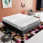 Topper 140x200 in memory foam 5 cm con rivestimento Silver Fresh completamente sfoderabile