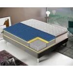 Materasso Piazza e Mezza 120x200 a molle insacchettate, memory foam, alto 27 cm, rivestimento sfoderabile, 1600 molle
