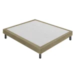 Letto Sommier Matrimoniale 160x190 Tortora Rivestito - Resistente fino a 120 Kg per Persona - Image 2