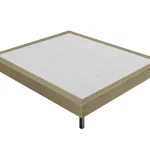 Letto Sommier Matrimoniale 160x200 Tortora Rivestito - Resistente fino a 120 Kg per Persona - Image 2