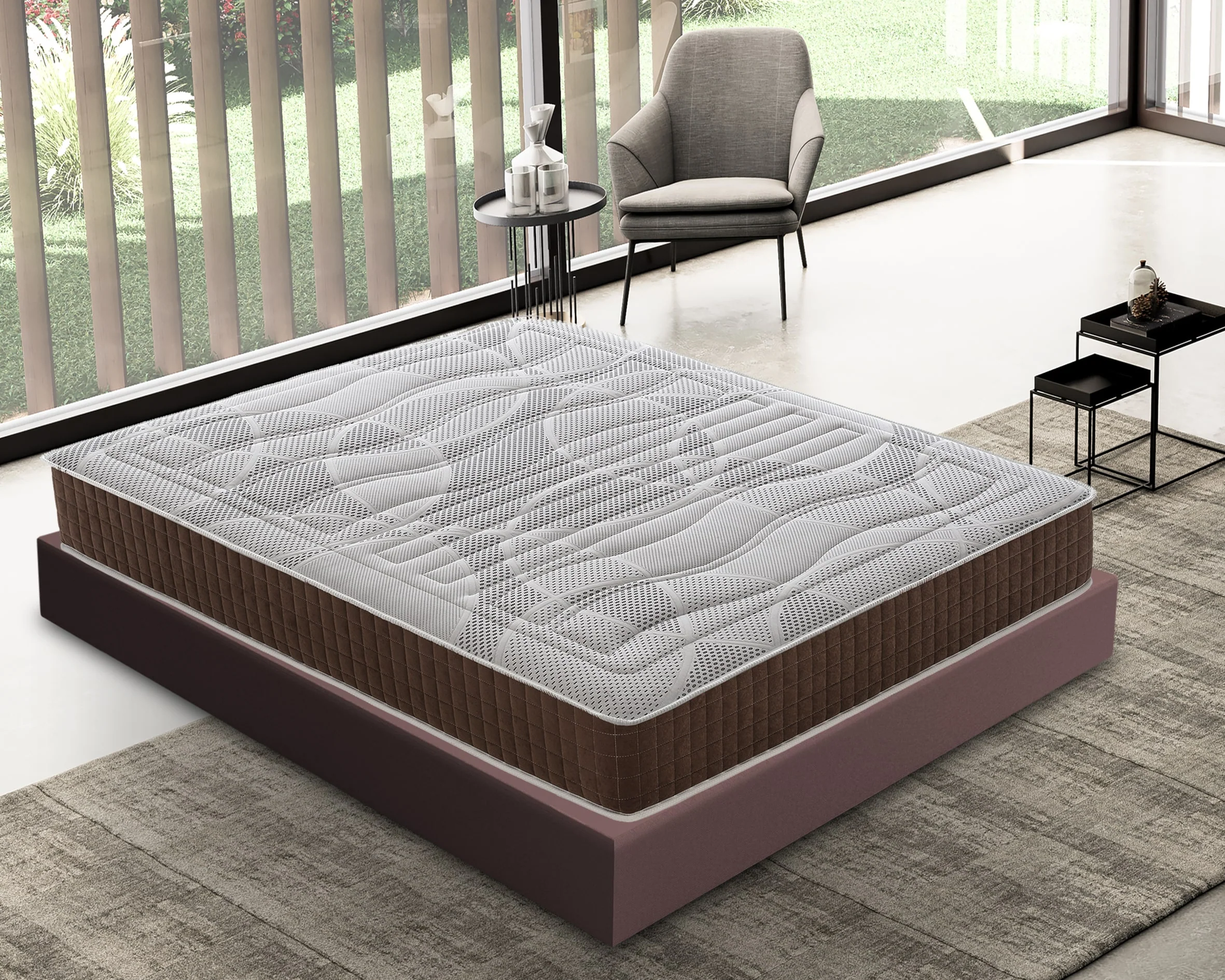 e3af219be58212b271e4e042fe011760215e62ff915db5daf41a49d8647590be.webp Materasso Matrimoniale 160x200 in Memory Foam - 13 Zone di Comfort - Alta densit??? - Reversibile - Ortopedico - Rigidit??? H3 - Image 1