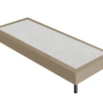 Letto Sommier Singolo 90x200 Beige Rivestito - Resistente fino a 120 Kg per Persona